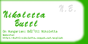 nikoletta buttl business card